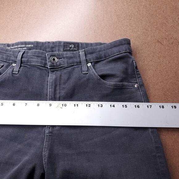 AG Farrah Skinny Ankle Jeans Women 31R Gray High Rise Clean Girl Casual Chic - Picture 5 of 10